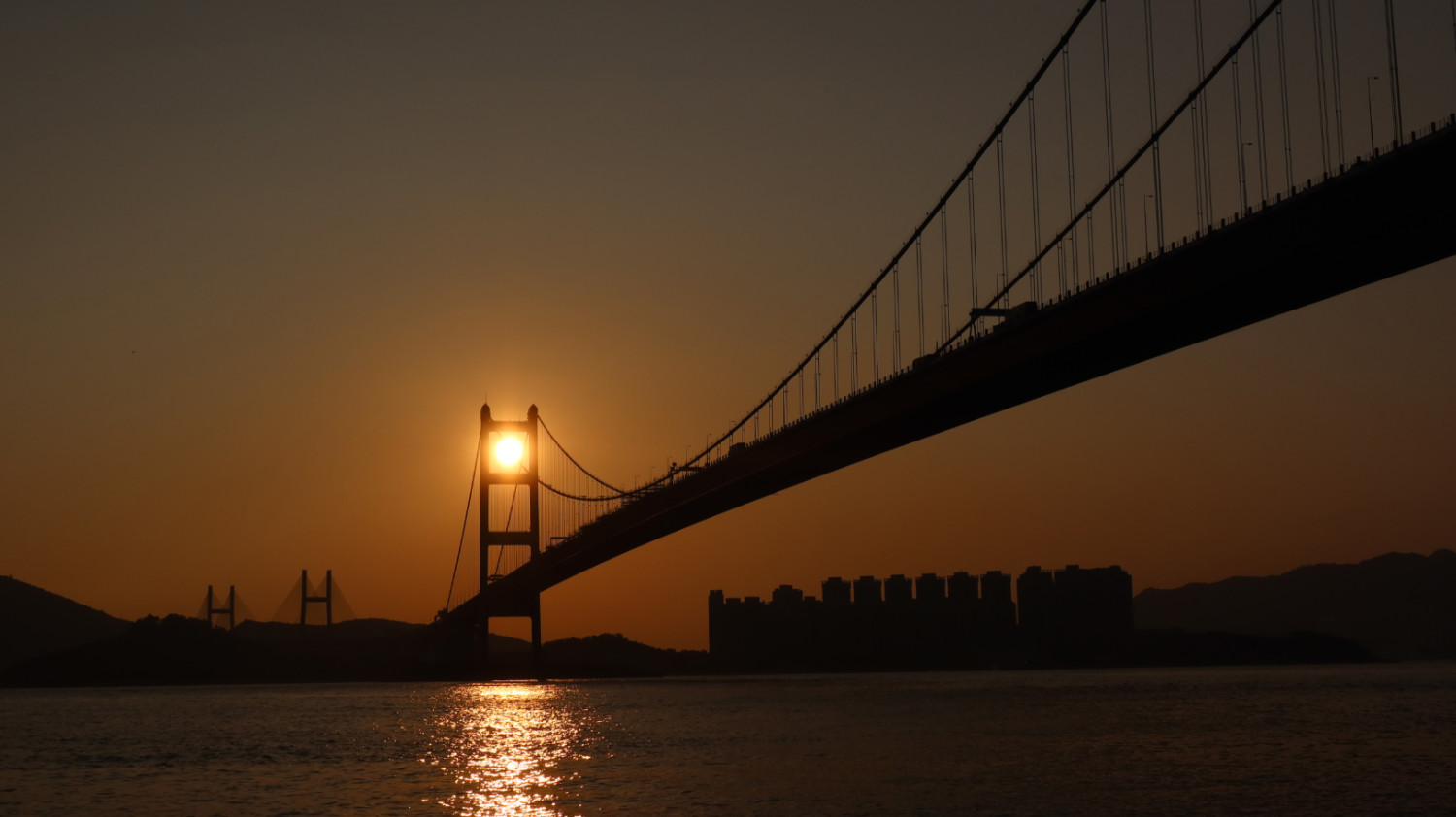 青馬大橋入樽日落靚相