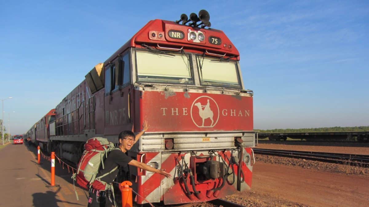 The Ghan train from Adelaide to Darwin